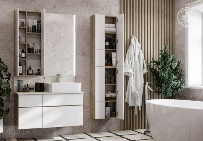 Шкафчик Акватон Мишель 43 1A244203MIX40 дуб эндгрейн