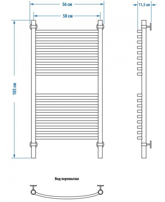 Полотенцесушитель Energy Elite 1000*500 водяной