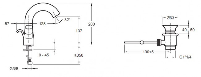 Смеситель Jacob Delafon Talan E10085RU-CP для раковины