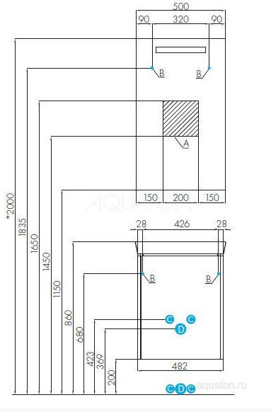 Тумба под раковину Акватон Йорк 50 М 1A170901YOAY0 белая выбеленное дерево