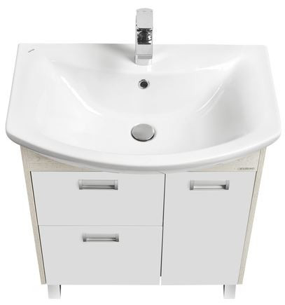 Тумба под раковину Акватон Бекка PRO 70 1A208701BAC20 белая дуб сомерсет