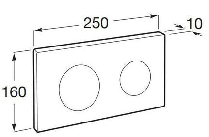 Клавиша смыва Roca PL-10 890089207 белая матовая