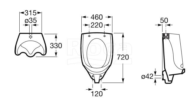 Писсуар Roca Mural 353330001