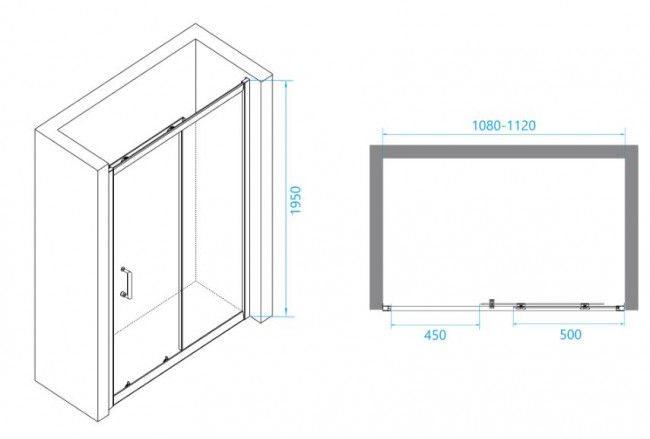 Душевая дверь RGW PA-14B 110 41081411-14 прозрачное
