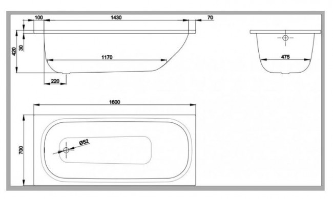 Ванна стальная Bette BetteForm 160*70 2942-000 AS AD антислип Sense с шумоизоляцией