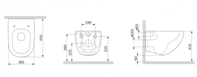 Унитаз подвесной Am.Pm Sensation FlashClean C301700WH безободковый без сиденья