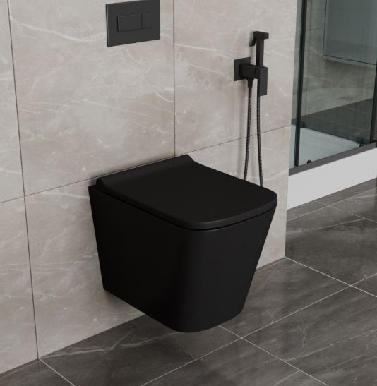 Унитаз подвесной Maretti Umbria UM10PBM51-560 безободковый с микролифтом черный матовый