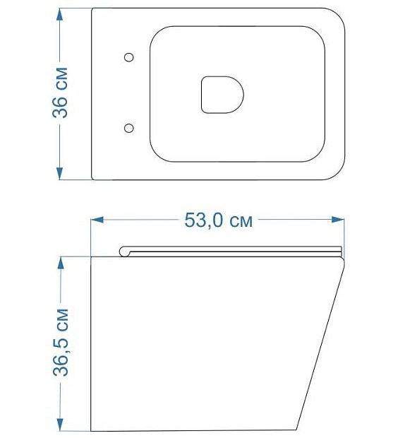 Унитаз подвесной Maretti Umbria UM10PBM51-560 безободковый с микролифтом черный матовый