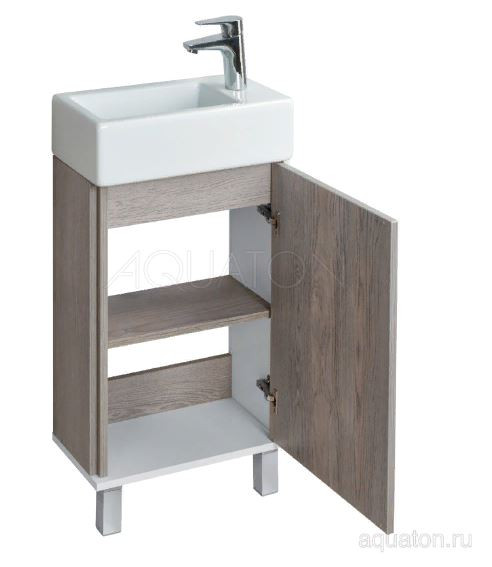 Тумба под раковину Акватон Эмма белый дуб наварра 1A221601EAD80