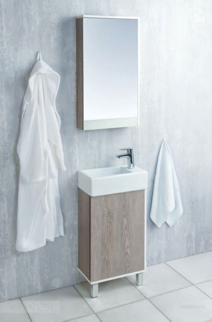 Тумба под раковину Акватон Эмма белый дуб наварра 1A221601EAD80