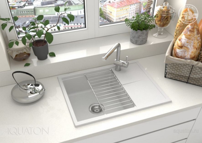 Мойка для кухни Акватон Делия 65 1A718632DE240 жемчуг