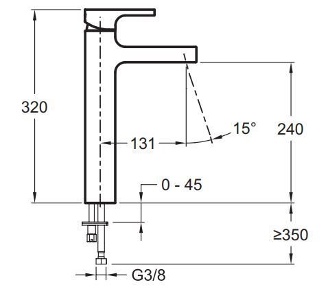 Смеситель Jacob Delafon Strayt E98340-CP для раковины