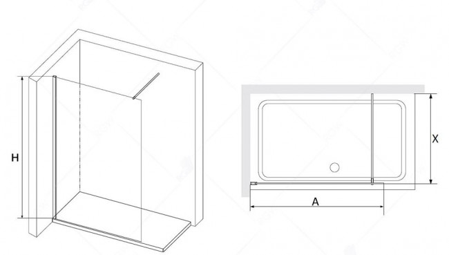 Душевая перегородка RGW WA-010B 110 351001011-14 прозрачное