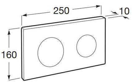 Клавиша смыва Roca PL-10 89008920M коричневая матовая