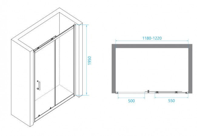 Душевая дверь RGW PA-14B 120 41081412-14 прозрачное