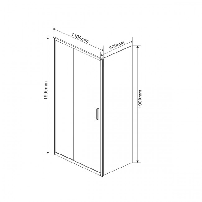 Душевой уголок Vincea Garda 110*80 VSR-1G8011CH шиншилла