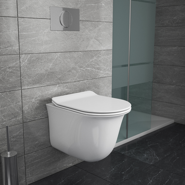 Унитаз подвесной безободковый OWL Eter Cirkel-H с микролифтом OWLT190201