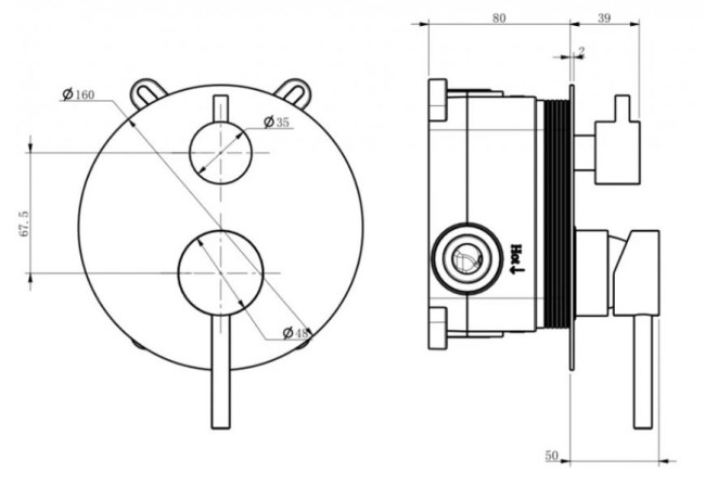 Душевая система Milacio Ultra MCU.150.SS встраиваемая нержавеющая сталь