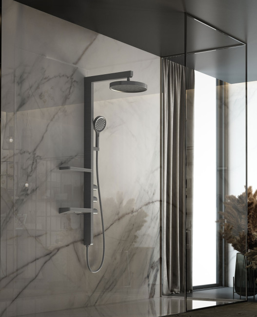 Душевая система Vincea Inspire VSFS-3I11GM вороненая сталь