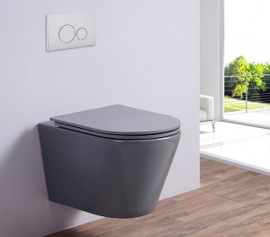 Унитаз подвесной Esbano Clavel ESUPCLAVGM безободковый серый матовый