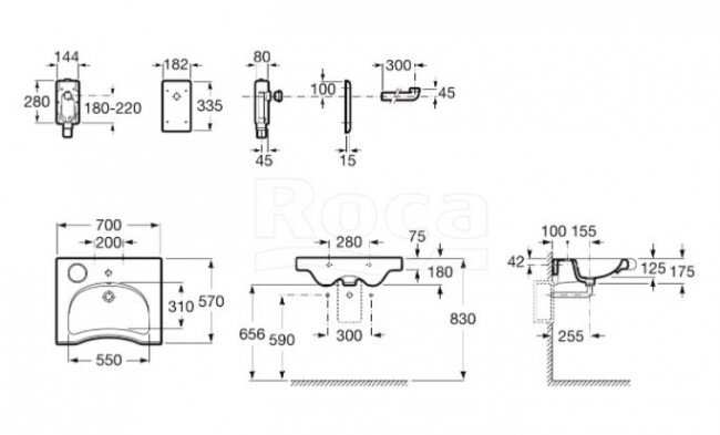 Раковина Roca Meridian 70 32724H000