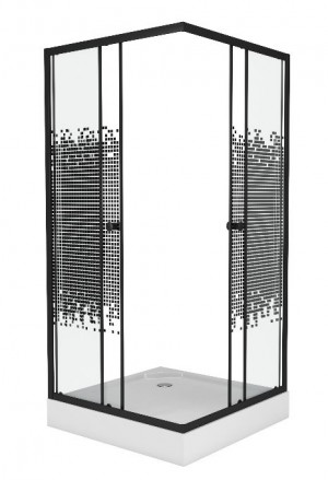 Душевой уголок Niagara NG-010-14Q BLACK 100*100