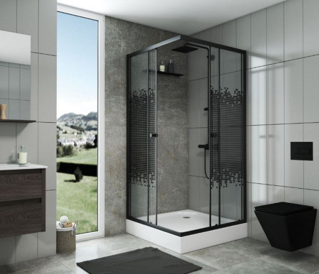 Душевой уголок Niagara NG-010-14Q BLACK 100*100