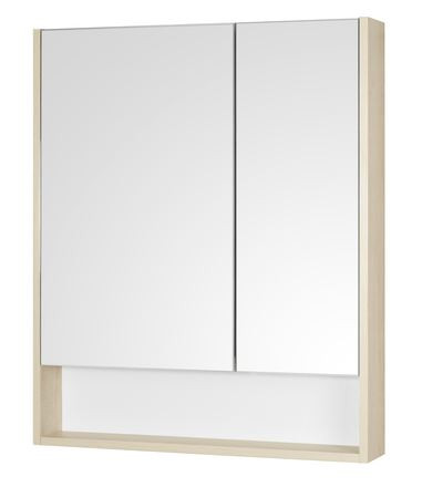 Зеркальный шкаф Акватон Сканди 70 1A252202SDB20 белый дуб верона