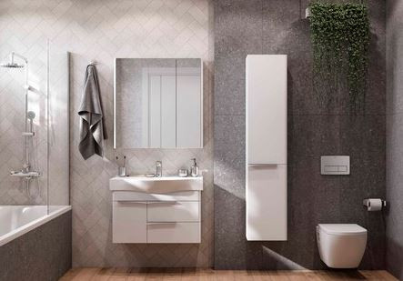 Зеркальный шкаф Акватон Беверли 80 1A237102BV010 белый