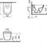 Комплект инсталляции VitrA V12 9003B003-7201 с безободковым унитазом VitrA S50 Rim-Ex кнопка Loop O