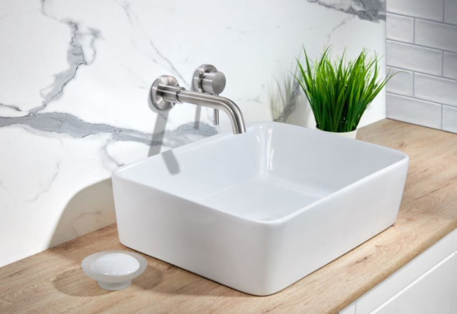 Смеситель Milacio Ultra MCU.552.SS для раковины встраиваемый нержавеющая сталь