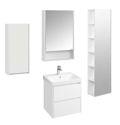 Зеркальный шкаф Акватон Сканди 55 1A252102SD010 белый матовый
