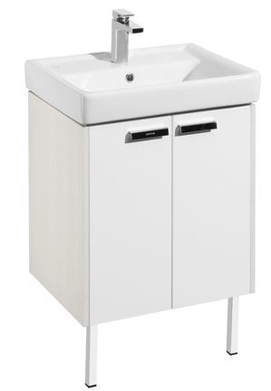 Тумба под раковину Акватон Йорк 60 1A170201YOAY0 белая выбеленное дерево