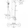 Душевая система Hansgrohe Croma Showerpipe 220 1jet 27185000 с термостатом