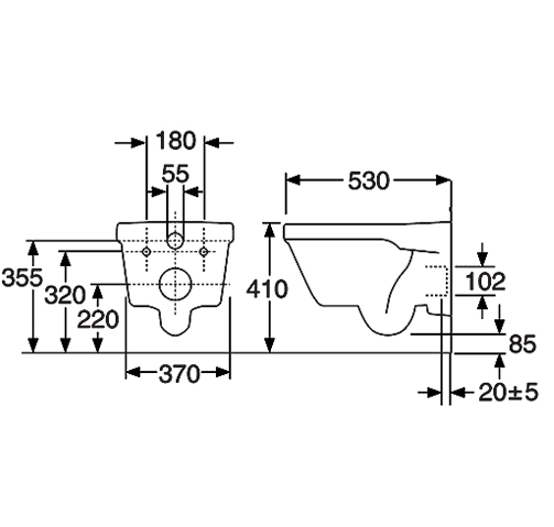 Унитаз подвесной Gustavsberg Hygienic Flush 5G84HR01 безободковый