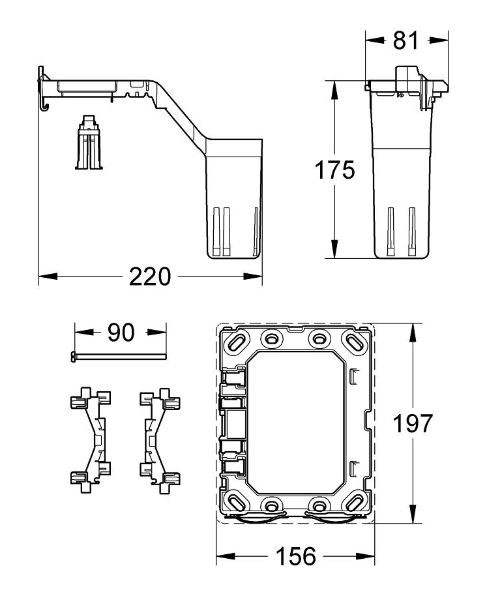 Комплект установки Grohe Fresh 38796000 для систем инсталляции Rapid SL