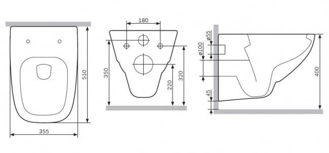 Унитаз подвесной Am.Pm X-Joy FlashClean C851701SC безободковый с микролифтом