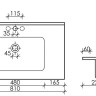 Раковина Ceramicanova Element 81*46,5 CN7005 мебельная белая