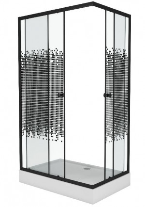 Душевой уголок Niagara NG-012-14Q BLACK 120*80