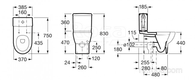 Бачок для унитаза Roca Meridian 34124H000