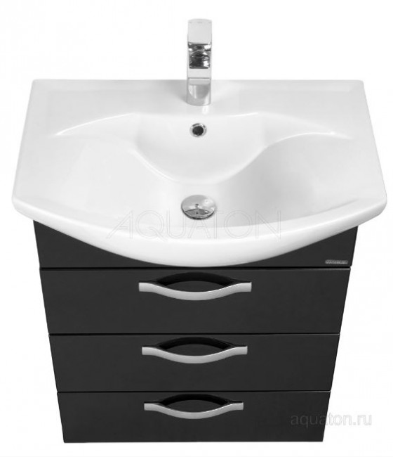 Тумба под раковину Акватон Ария 65 Н 1A123401AA950 черная