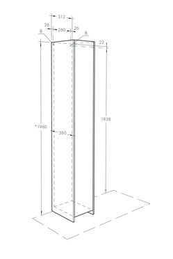 Шкаф-колонна Акватон Лондри 1A260603LH010 белый