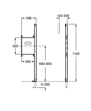 Инсталляция Roca 890090600 рама для поручней Duplo
