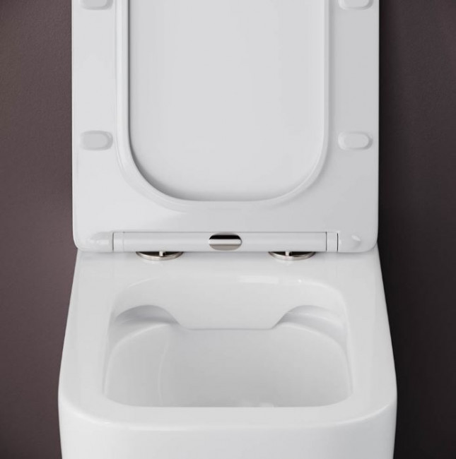 Унитаз приставной Ceramica Nova Cubic Rimless CN1809 безободковый с микролифтом