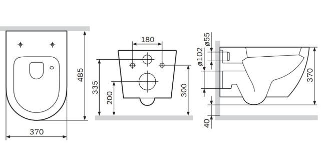 Унитаз подвесной Am.Pm Like AquaSpin C801900SC безободковый Торнадо с микролифтом