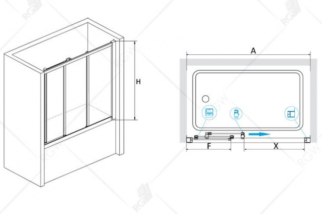 Шторка для ванны RGW SC-41 170 04114117-11 прозрачное