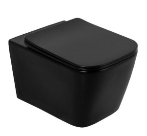 Унитаз подвесной BelBagno Ardente-C BB3202CHR-MB безободковый с микролифтом черный матовый