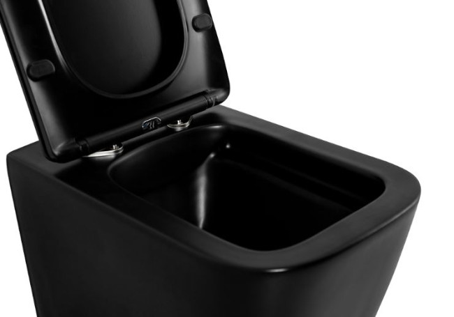 Унитаз подвесной BelBagno Ardente-C BB3202CHR-MB безободковый с микролифтом черный матовый