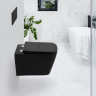 Унитаз подвесной BelBagno Ardente-C BB3202CHR-MB безободковый с микролифтом черный матовый