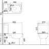 Унитаз с бачком Creo Ceramique Tours с функцией биде микролифт
